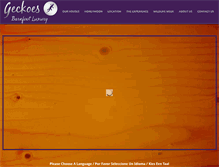 Tablet Screenshot of geckoeslodge.com